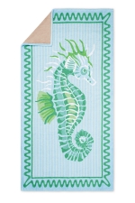 Seahorse Beach Towel - Aquamarine